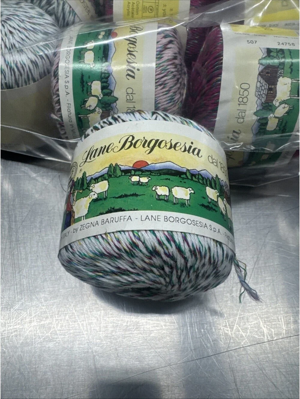 lane borgosesia Day Dream Yarn Mixed Multicolor 14 Skein Lot